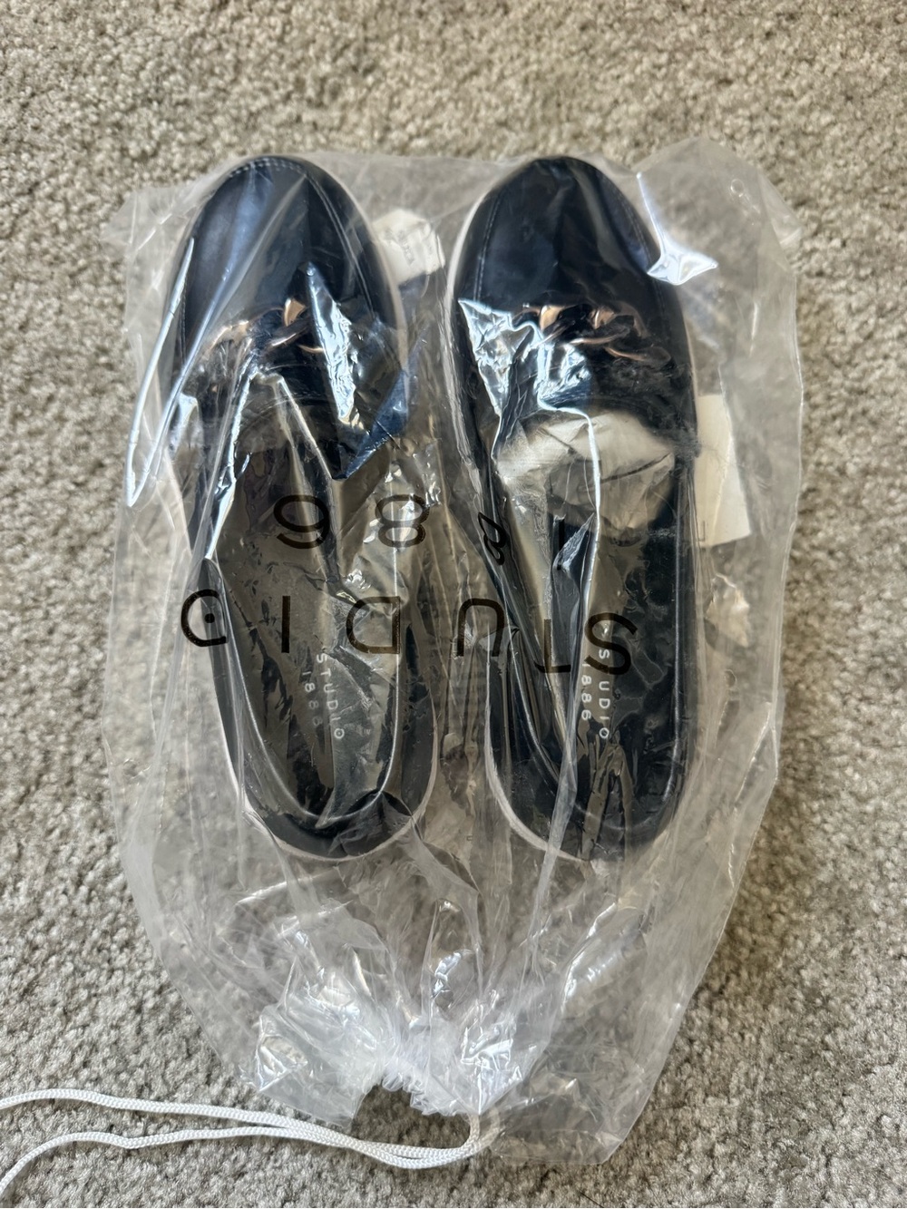 Black Loafers with Chain Accent
